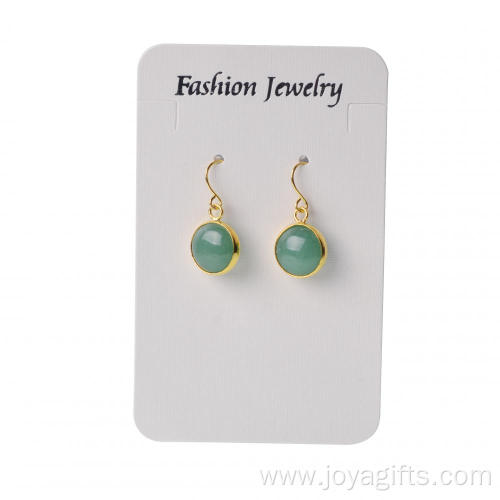 Fashion Accessories Gemstone Round Gilding Stud Earrings